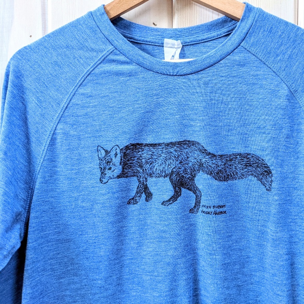 Fox Long Sleeve T-Shirt Graphic Unisex Size Medium M